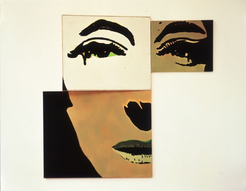 "Portrait à géometrie variable deuxième possibilité" de Martial Raysse, 1966