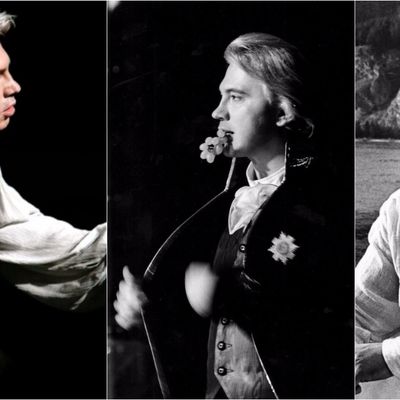 Sur scène (Oneguine et le Comte Almaviva), et à la ville, au début de sa carrière... Dmitri Hvorostovsky était l'un des très grands barytons de sa génération.