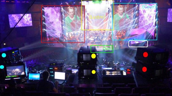 Ecrans de projection du décor sur le plateau des Victoires de la musique classique - France 3