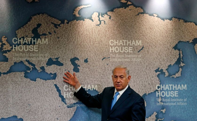 Le Premier ministre israélien Benyamin Netanyahou évoque la politique étrangère israélienne à Chatham House, l'Institut Royal des Affaires Internationales de Londres (03/11/17)