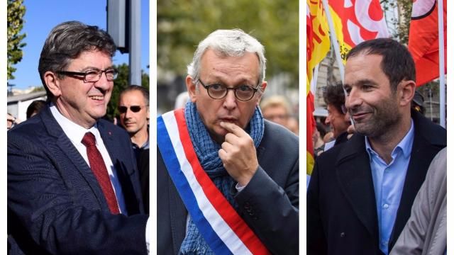 Jean-Luc Mélenchon, Pierre Laurent, Benoit Hamon