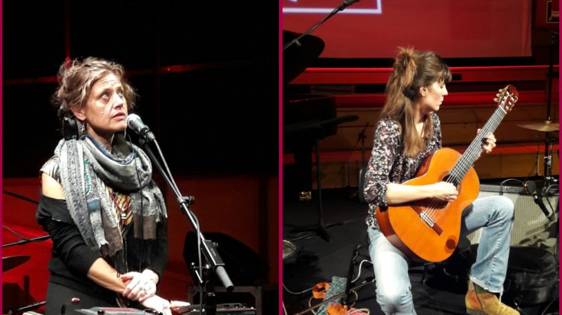 Géraldine Keller et Christelle Séry pendant les balances au studio 106
