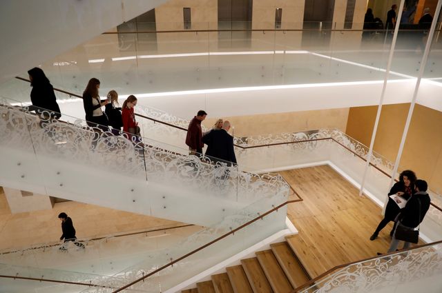 Les halls du musée de la bible qui ouvre le 17 novembre 2017 à Washington