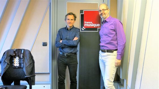 France Musique, studio 152... Philippe Venturini & Jean-Philippe Biojout... "Les Couperin" par Julien Tiersot (de g. à d.) - Annick Haumier