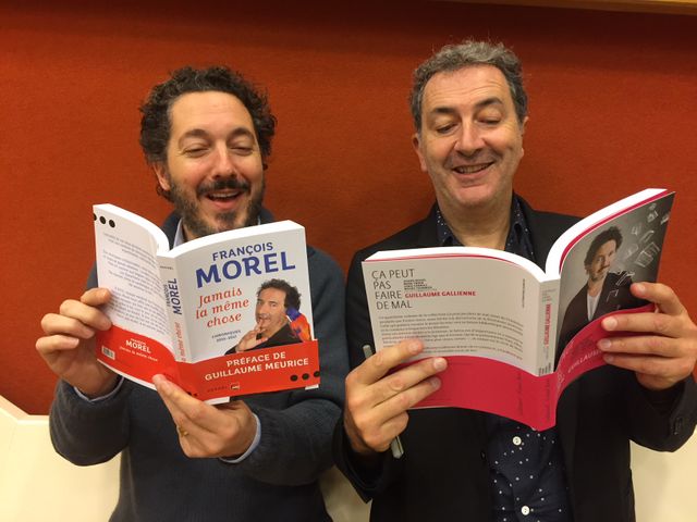Guillaume Gallienne et François Morel juste avant l'émission