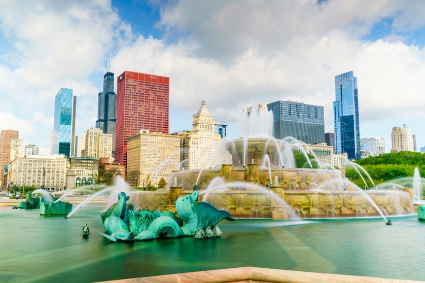 Buckingham Fountain, Grant Park, Chicago, Illinois, Etats-Unis
