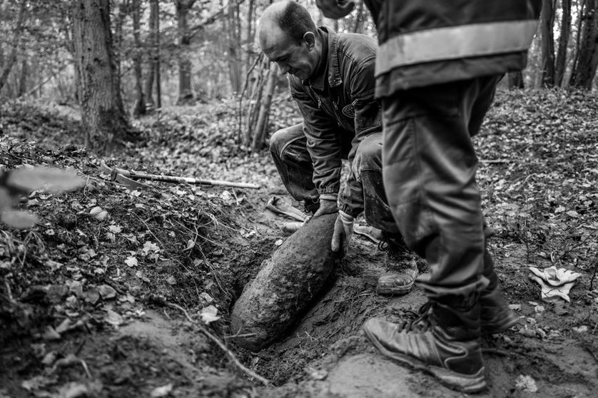 Le service de déminage de la protection civile du département de l'Aisne intervient 700 fois par ans, soit deux fois par jour. On pense qu'on continuera à trouver des munitions non-explosées pendant encore 500 ans.