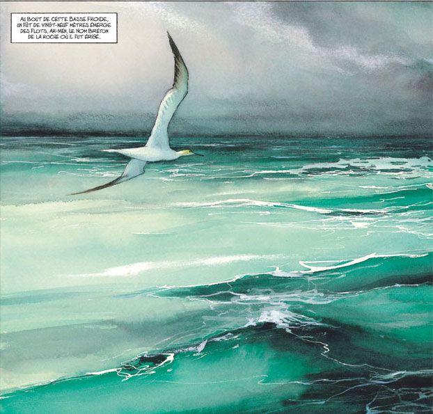 Détail d'une planche d'"Ar Men" d'Emmanuel Lepage