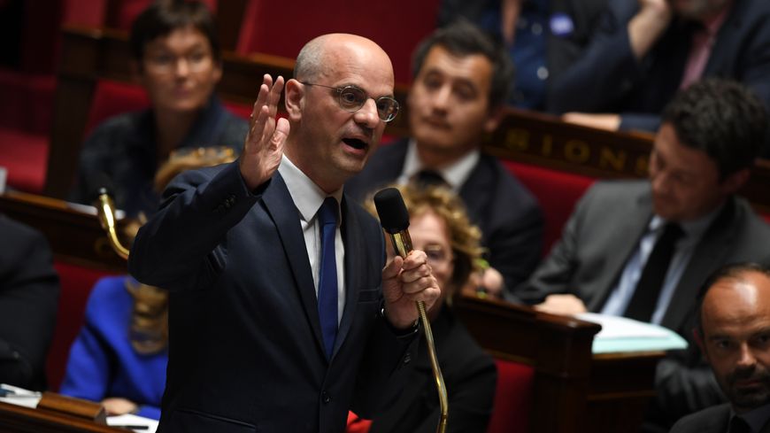 Le ministre de l'Education nationale, Jean-Michel Blanquer, à l'Assemblée nationale.