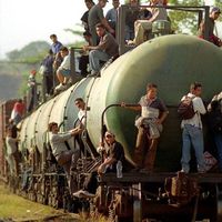 La Bestia, train de la mort des migrants mexicains.