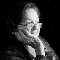 Portrait de l'anthropologue Françoise Héritier, décembre 2013