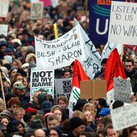 Marche contre la guerre en Irak le 15 février 2003 à Londres.
