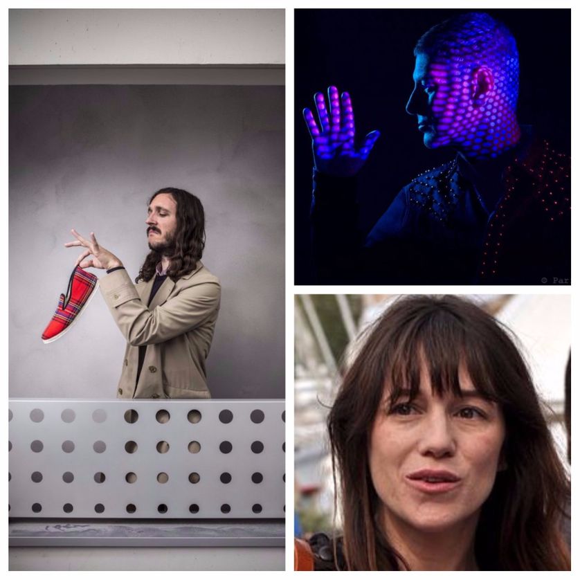A gauche : Forever Pavot ; en haut à droite : Etienne Daho ; en bas : Charlotte Gainsbourg