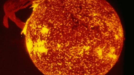 Une éruption spectaculaire photographiée le 19 décembre 1973 - Skylab, NASA