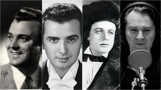 Aimer l'opéra en découvrant les ténors... de gauche à droite : Nicolai Gedda, Franco Corelli, Sergei Lemeshev et Roberto Alagna. - D.R. / Guillaume Decalf pour France Musique