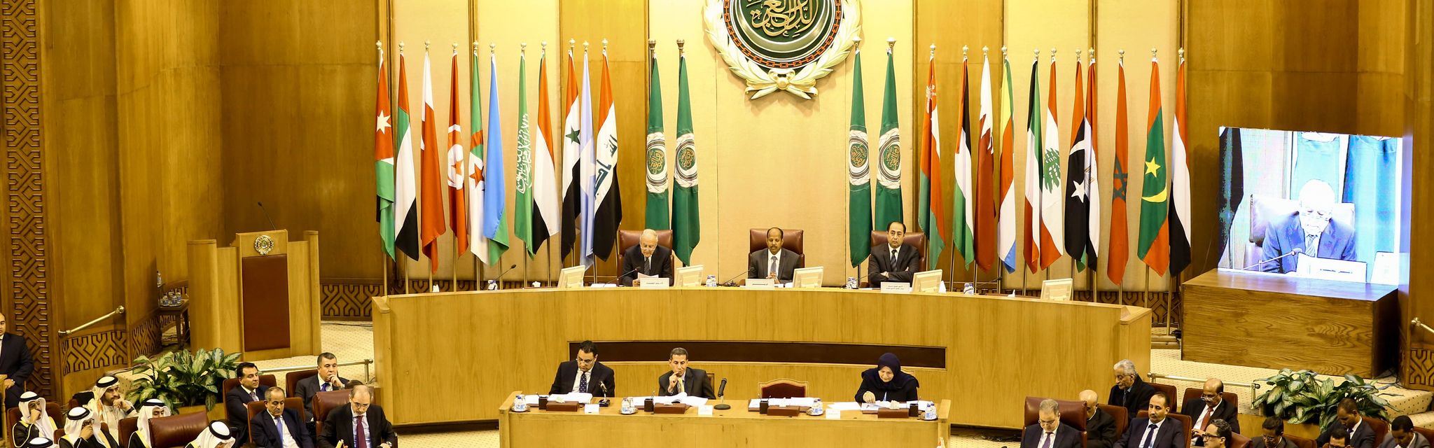 Les ministres des affaires étrangères de la Ligue arabe, réunis au Caire, le 9 décembre 2017
