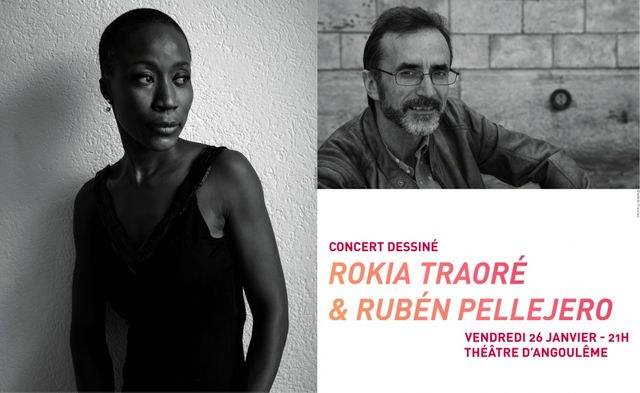 concert dessiné Rokia Traoré et Rubén Pellejero