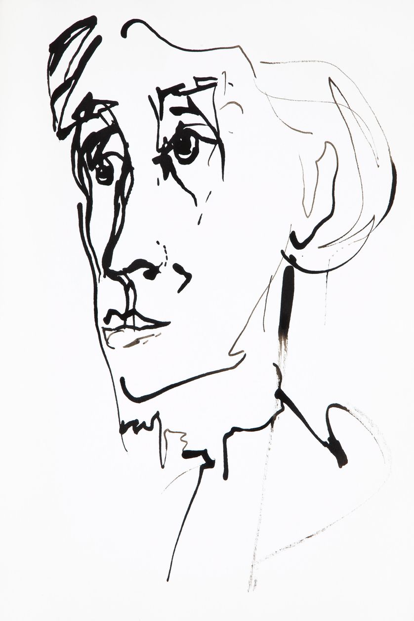 Portrait de Virginia Woolf (1882-1941), femme de lettres anglaise - dessin de Ewa KLOS