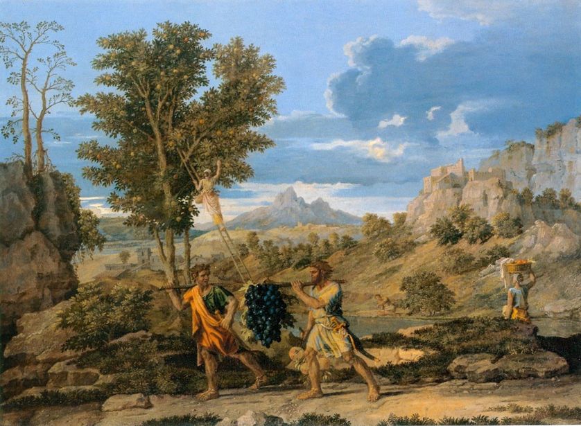 Nicolas Poussin, L'automne, ou les raisins rapportés de la Terre Promise. 1660-1664