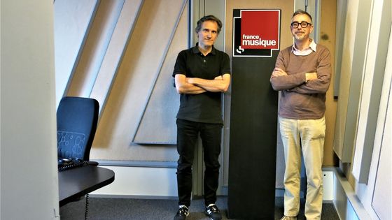 France Musique, studio 152... Philippe Venturini & Franck Mallet (de g. à d.) ©Radio France - Annick Haumier