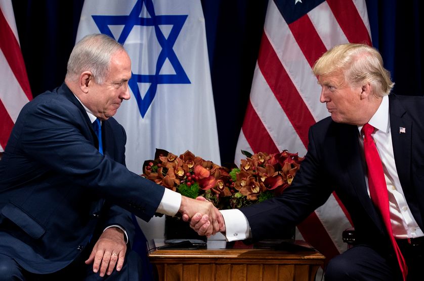 Benjamin Netanyahu et Donald Trump, le 18 septembre 2017, à la 72ème assemblée générale des Nations Unies.