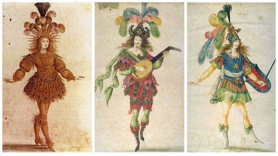Apollon, le joueur de luth, le guerrier - Ballet Royal de la Nuit, 1653 - Henri de Gissey