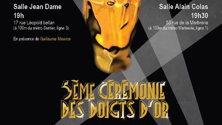 Affiche de la 5ème Cérémonie des Doigts d'Or - Compagnie Triple A