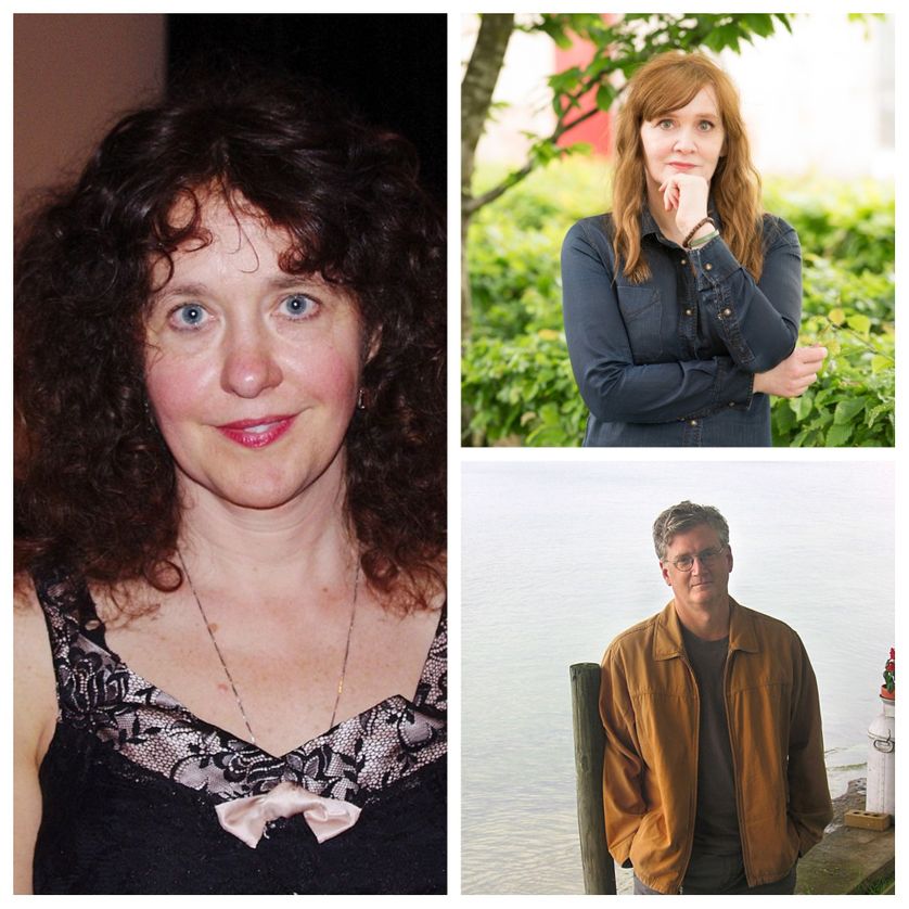 A gauche : Laura K. ; en haut à droite : A. A. Olafsdottir ; en bas : J. Dee
