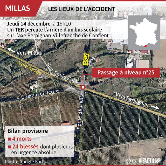Un terrible accident entre un bus scolaire et un TER a fait plusieurs morts ce jeudi à Millas, dans les Pyrénées-Orientales.