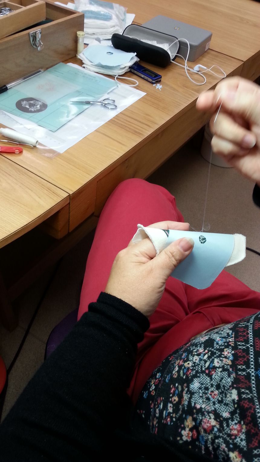 Bénédicte en plein travail