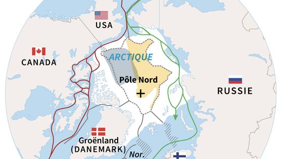 Carte des frontières, des revendications territoriales, et des routes maritimes ©AFP - GILLIAN HANDYSIDE, PAZ PIZARRO