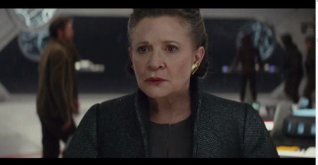 Carrie Fisher - Capture d'écran bande annonce Les Dernier Jedis