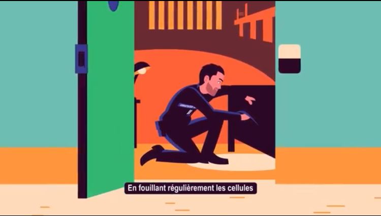Capture d'écran d'un spot publicitaire de l'Administration pénitentiaire