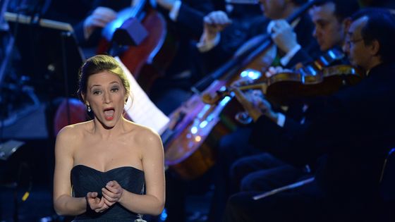 La soprano Sabine Devieilhe, en 2014. ©AFP - BORIS HORVAT
