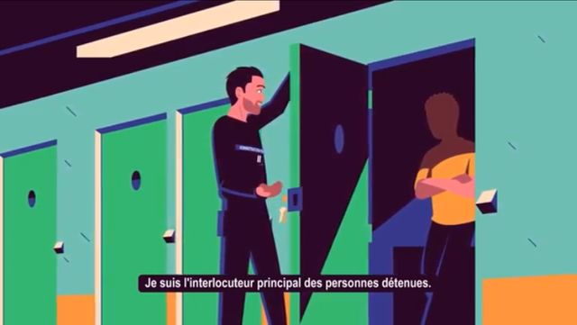 Capture d'écran d'un spot publicitaire de l'Administration pénitentiaire