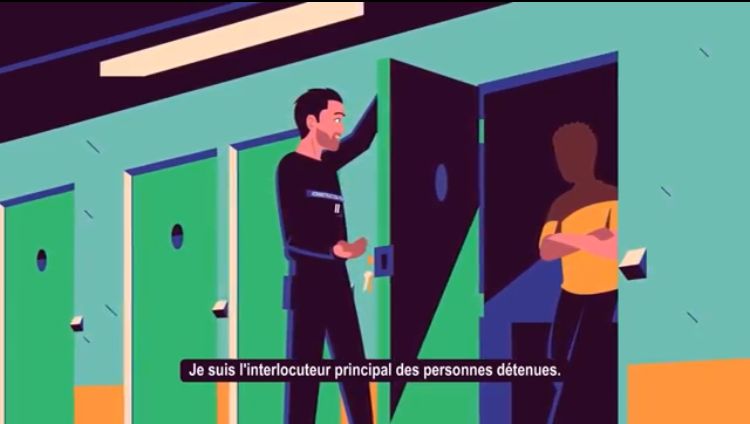 Capture d'écran d'un spot publicitaire de l'Administration pénitentiaire