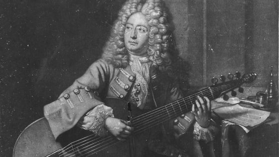 Marin Marais, portrait par André Bouys (détail) - Gallica Digital Library