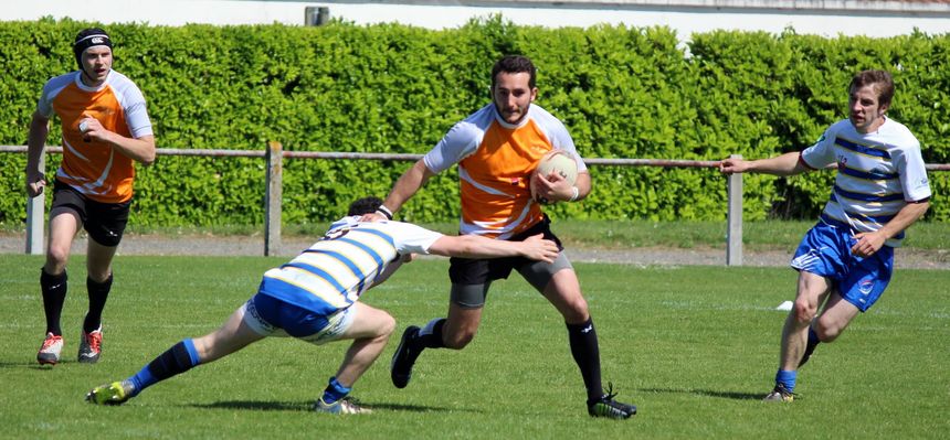 Maxime Villalongue lorsqu'il pouvait encore jouer au rugby en 2014, à Morcenx