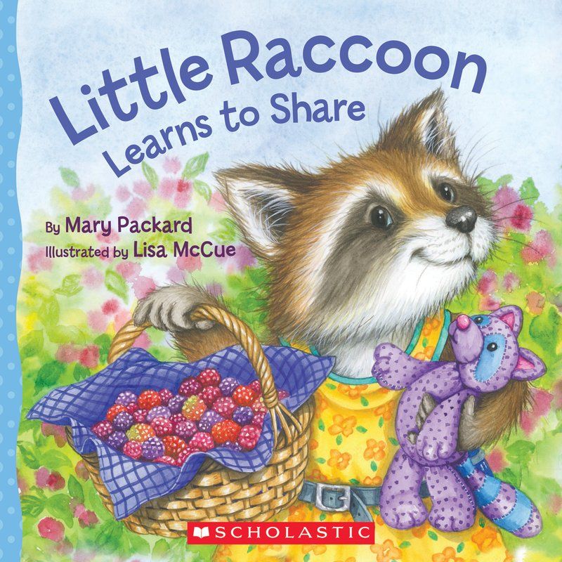 Couverture de "Little racoon learns to share" (Scholastic)