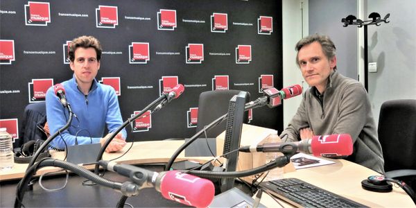 France Musique, studio 141... Tom Volf, biographe de Maria Callas & Le producteur Philippe Venturini (de g. à d.)