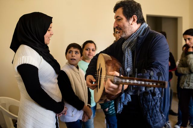Fawaz Baker et l'une de ses élèves