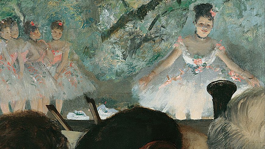 "Musiciens à l'orchestre", huile sur toile d'Edgar Degas, 1872. Dans la seconde moitié du XIXe siècle, l'école française de ballet pâtit du goût de l'époque pour l'exotisme. On se désintéresse du ballet romantique, mais pas de ses danseuses.