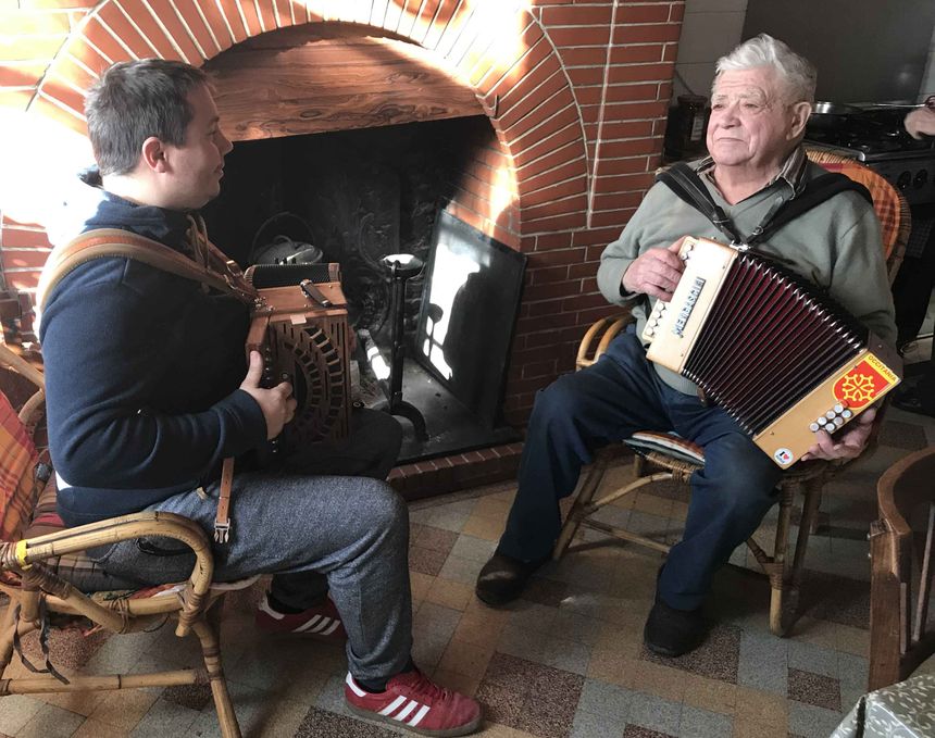 Nicolas et Pierrot à l'accordéon diatonique