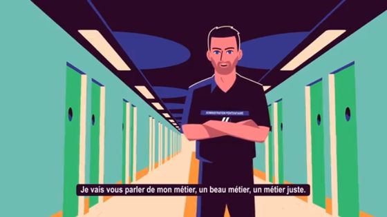 Capture d'écran d'un spot publicitaire de l'Administration pénitentiaire