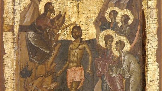 Baptême du Christ (début XIVe s.) - Eglise de la Vierge Perivleptos (Ohrid)