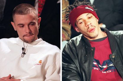 NTM, JoeyStarr et Kool Shen, montage de deux photos prises le 20 novembre 1996. NTM, JoeyStarr et Kool Shen, montage de deux photos prises le 20 novembre 1996.