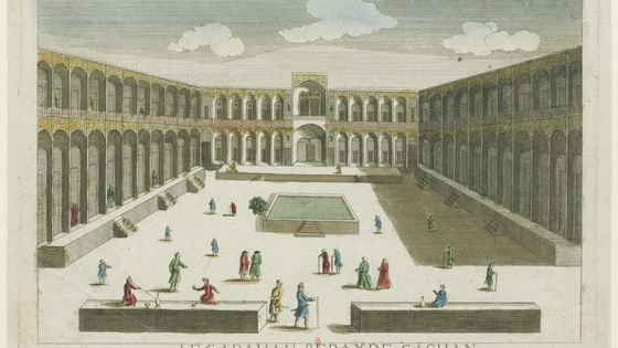 Le Caravan Seray de Kāchān (Iran) 1750 - Gallica - BnF