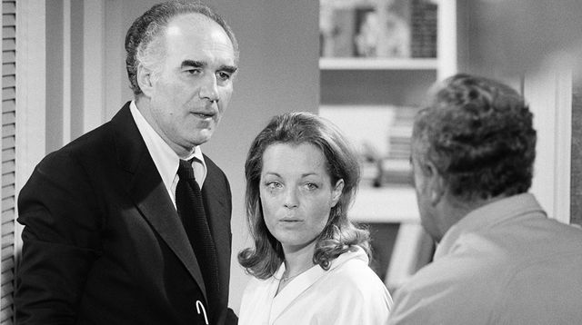 Michel Piccoli, Romy Schneider et Claude Sautet sur le tournage de Mado
