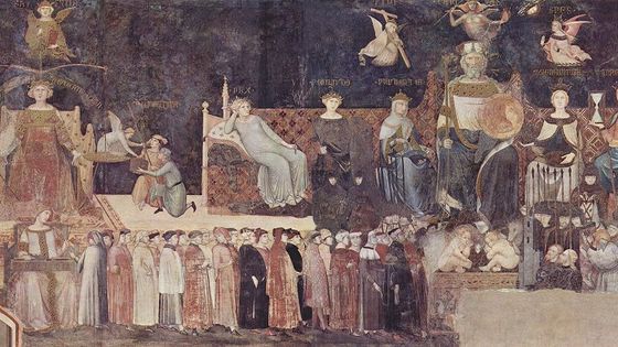 Allégorie du Bon et du Mauvais gouvernement, palais communal de Sienne, 1338-1440 - Ambrogio Lorenzetti