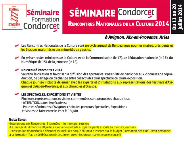 Spectacles, expos, visites : le programme des Rencontres Nationales de la culture de l’Institut Condorcet en 2014